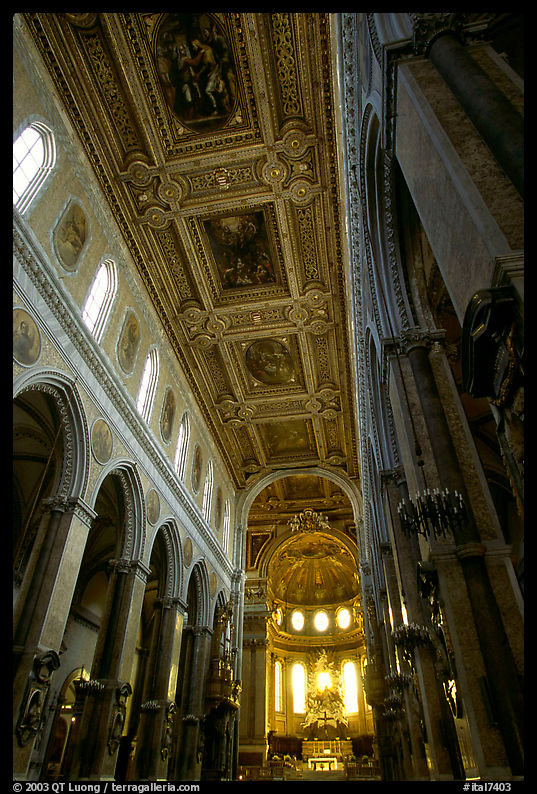Nave of the Duomo. Naples, Campania, Italy