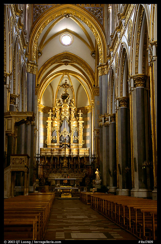 Organ inside a church. Naples, Italy