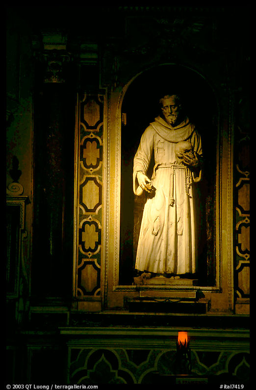 Statue of a saint. Naples, Campania, Italy