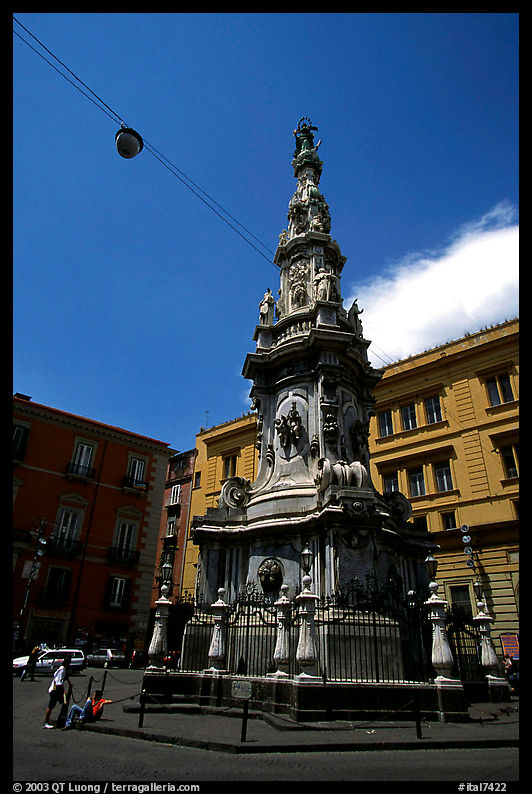 Guglia in Piazza Gesu Nuovo. Naples, Campania, Italy