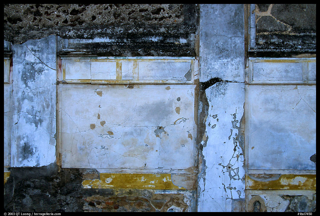 Wall detail. Pompeii, Campania, Italy