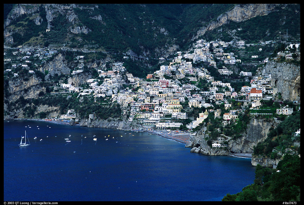 The picturesque coastal town of Positano. Amalfi Coast, Campania, Italy