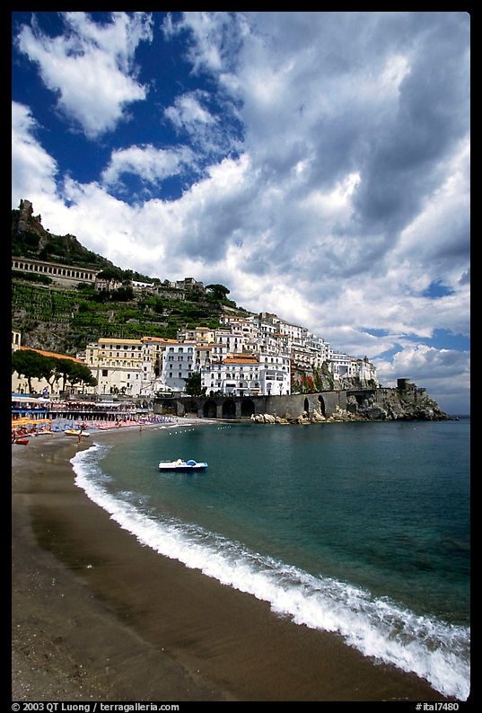 Beach in Amalfi. Amalfi Coast, Campania, Italy