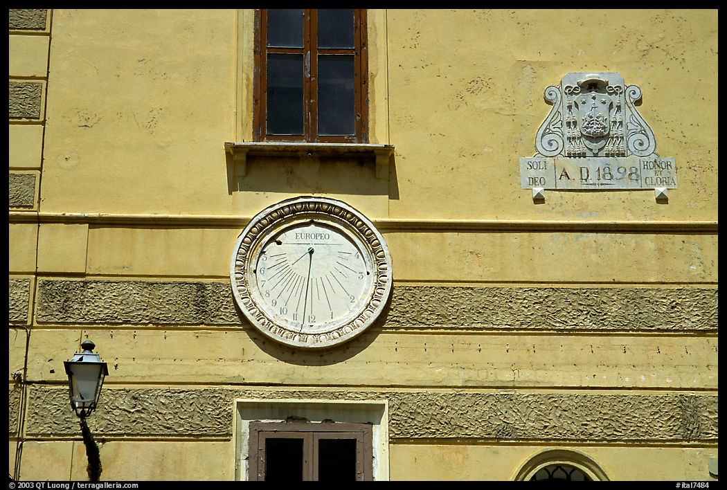 Sundial, Amalfi. Amalfi Coast, Campania, Italy