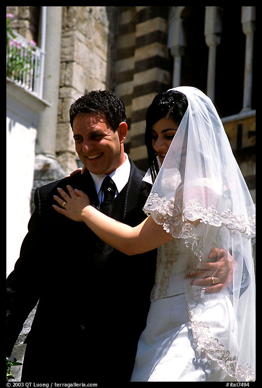 Newly weds, Amalfi. Amalfi Coast, Campania, Italy