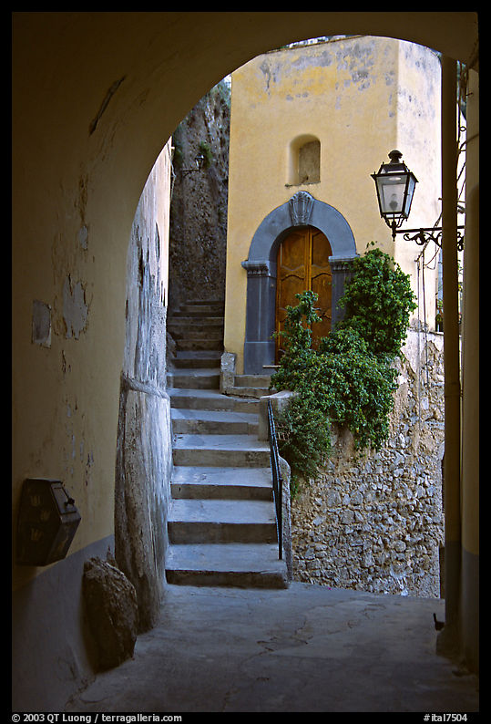 Arch and stairs, Positano. Amalfi Coast, Campania, Italy
