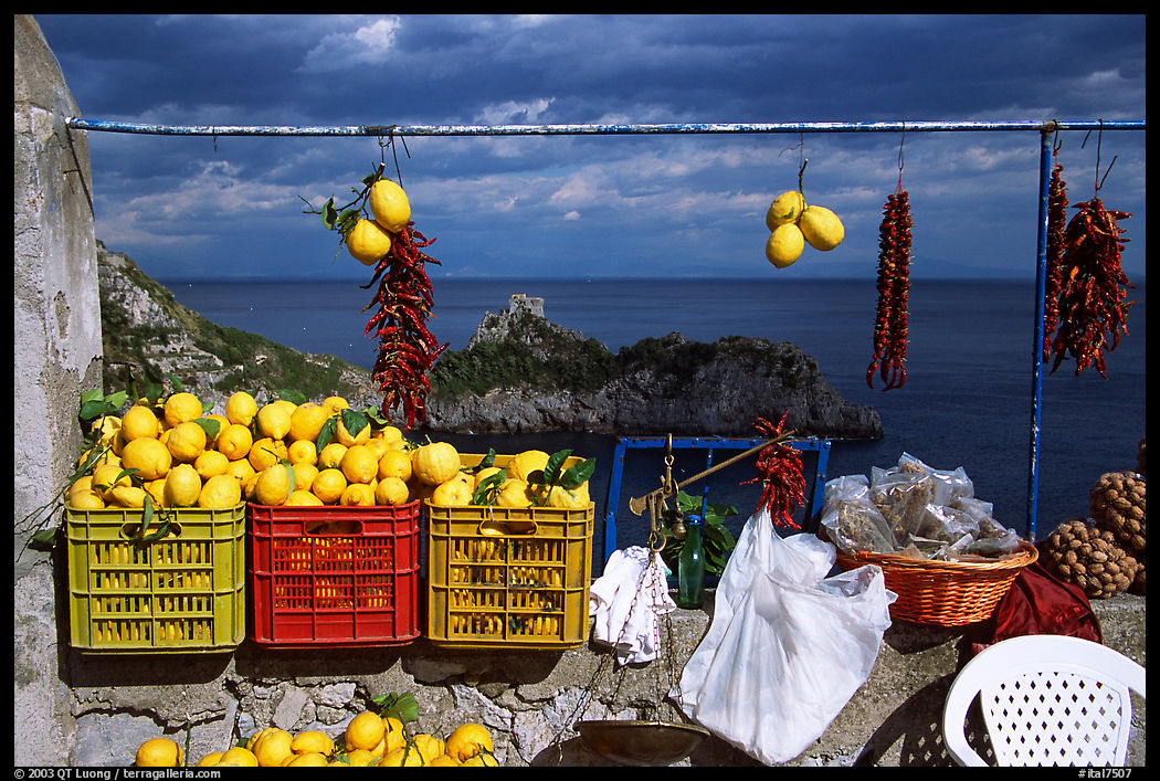 Lemons for sale. Amalfi Coast, Campania, Italy