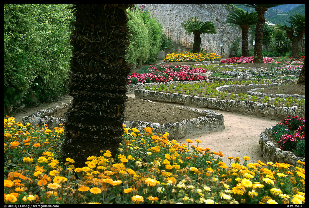 Gardens of Villa Rufulo, Ravello. Amalfi Coast, Campania, Italy