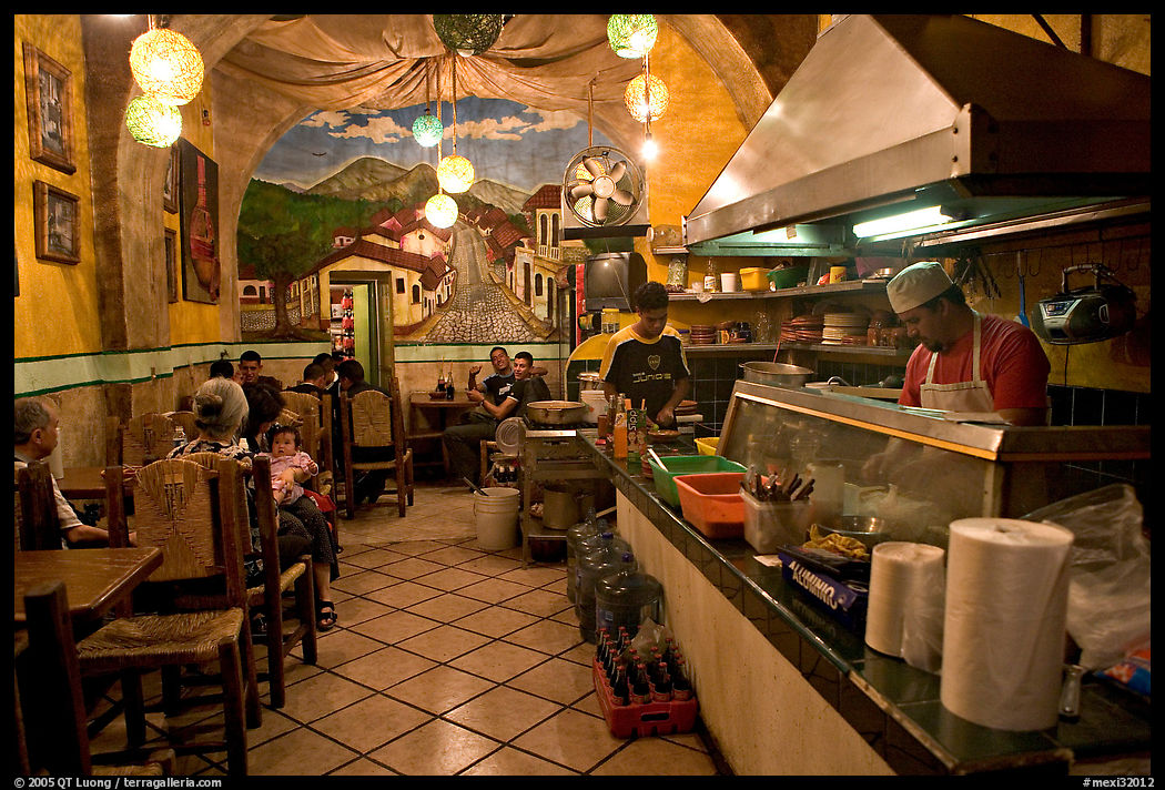 Small restaurant. Guadalajara, Jalisco, Mexico