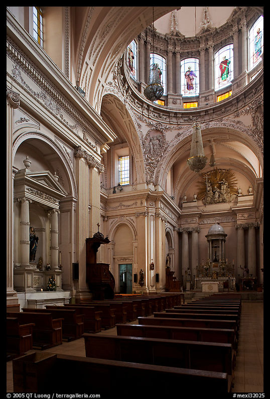Interior of the Cathedral. Guadalajara, Jalisco, Mexico