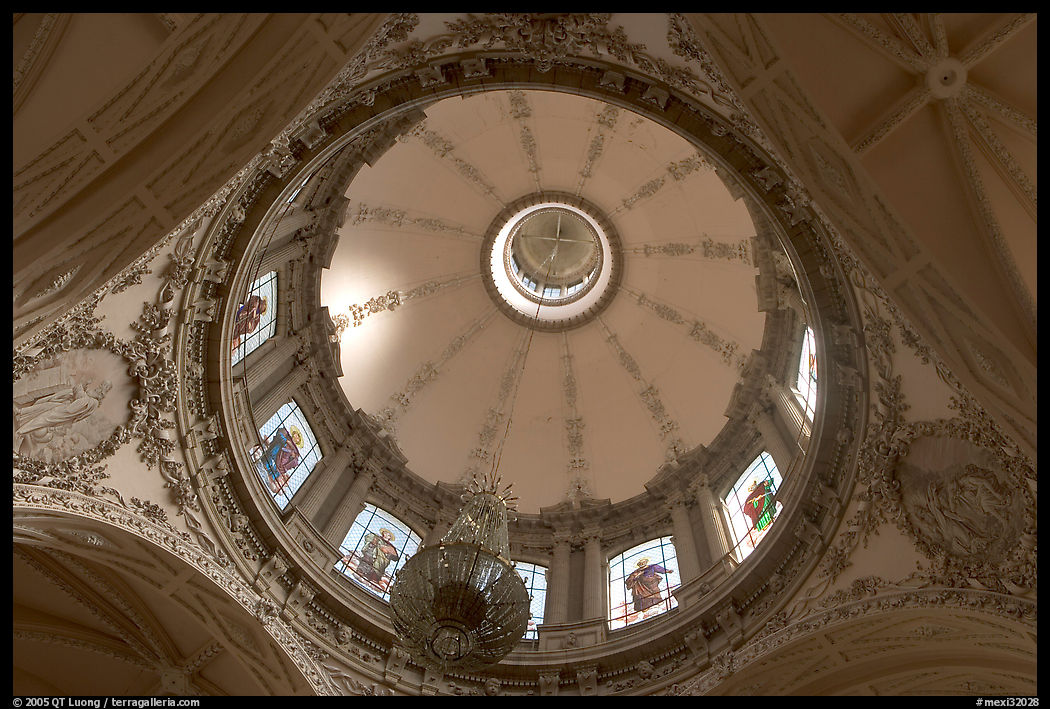 Dome fo the Cathedral seen from below. Guadalajara, Jalisco, Mexico