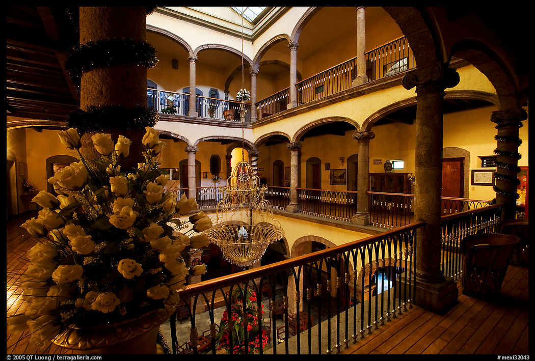 Inside Hotel Frances. Guadalajara, Jalisco, Mexico