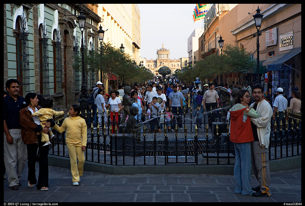 Plaza Tapatia with the Hospicio in the background. Guadalajara, Jalisco, Mexico