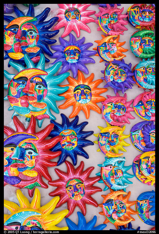 Sun motifs, Tlaquepaque. Jalisco, Mexico