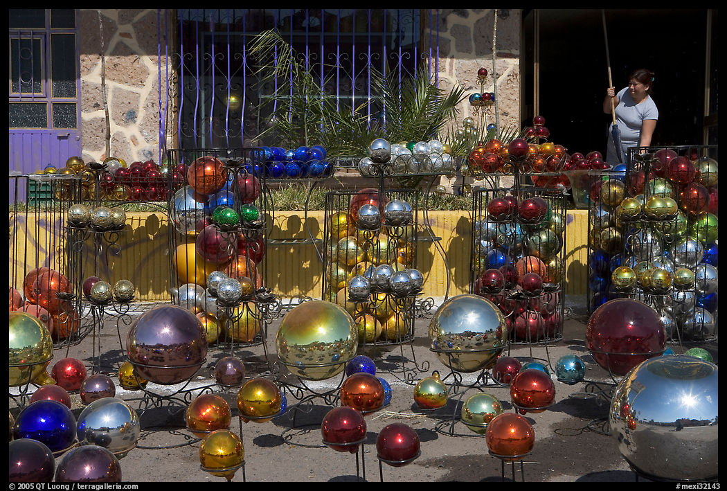 Glass spheres, Tonala. Jalisco, Mexico