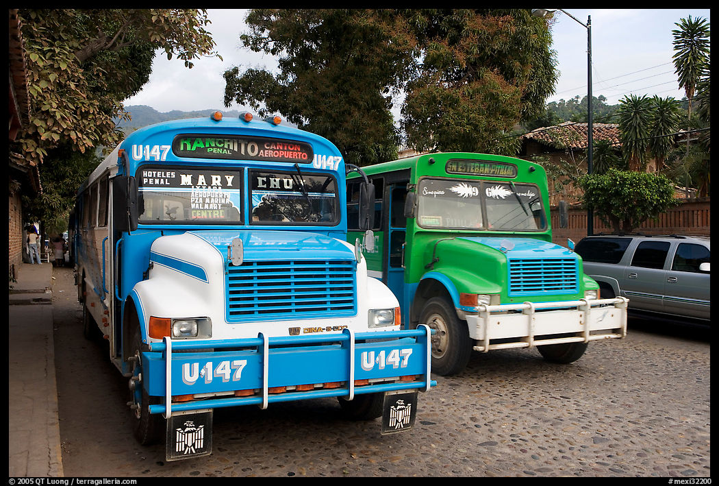 Public busses, Puerto Vallarta, Jalisco. Jalisco, Mexico