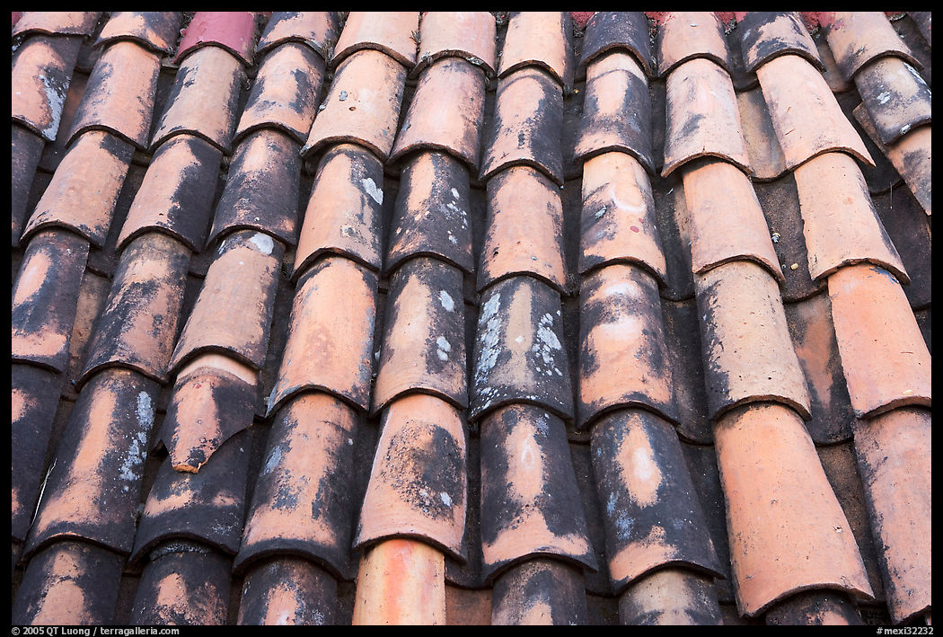 Detail of red tiled roof, Puerto Vallarta, Jalisco. Jalisco, Mexico