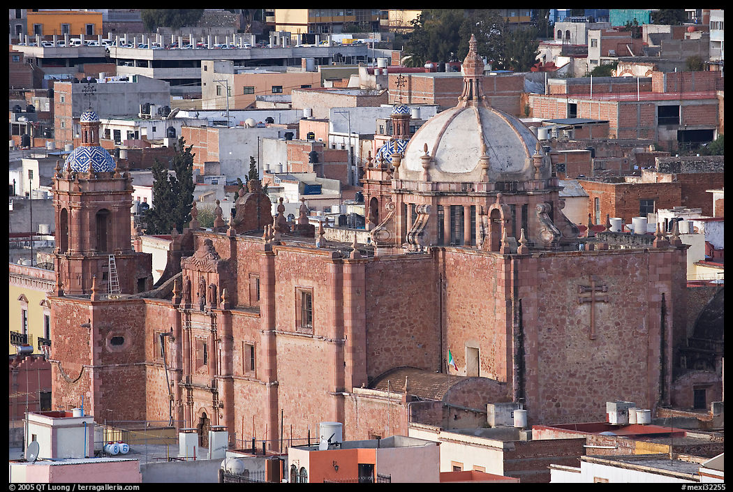 Temple de Santo Domingo seen from above. Zacatecas, Mexico