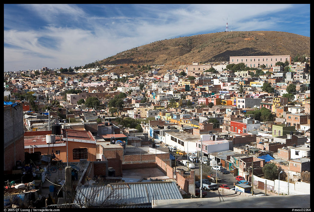 Panoramic view of the town. Zacatecas, Mexico