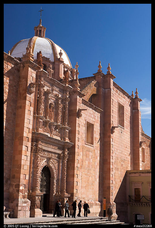 Side door of the churrigueresque cathedral. Zacatecas, Mexico