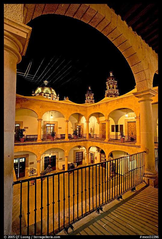Inside courtyard of the Palacio de Gobernio. Zacatecas, Mexico