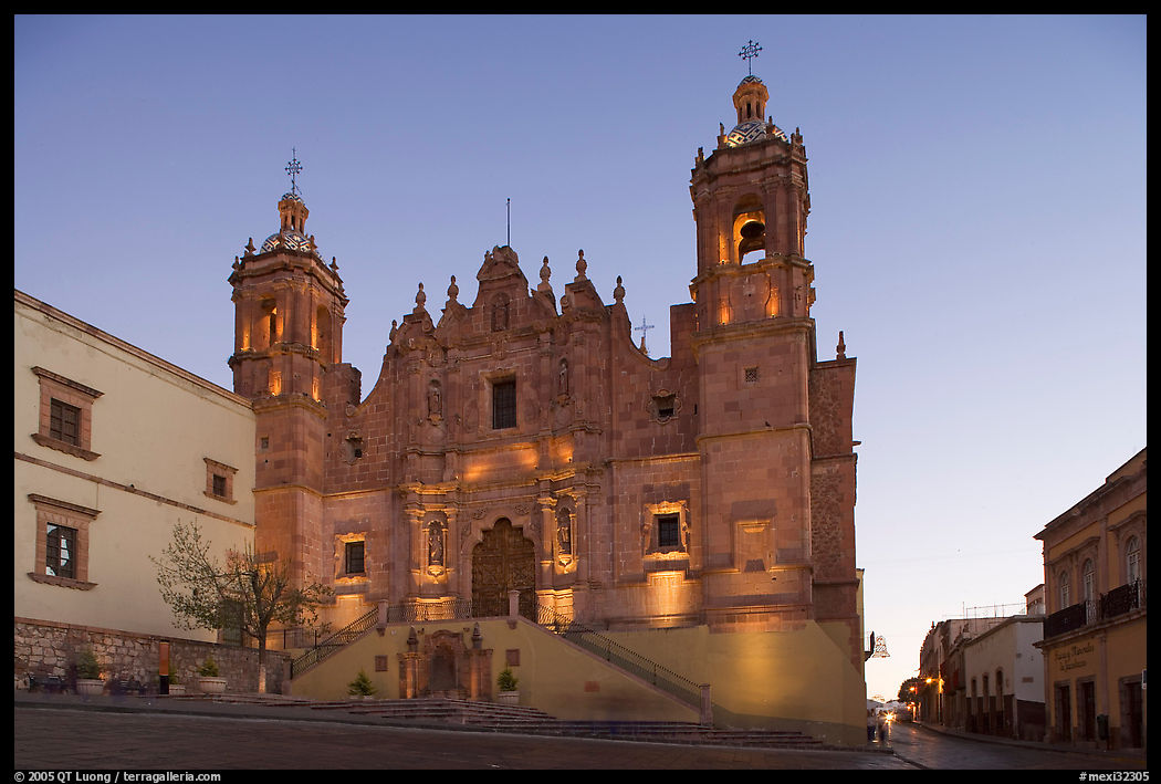 Church Santo Domingo at dawn. Zacatecas, Mexico
