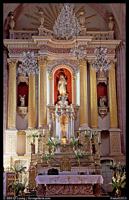 Main altar of Church Santo Domingo. Zacatecas, Mexico