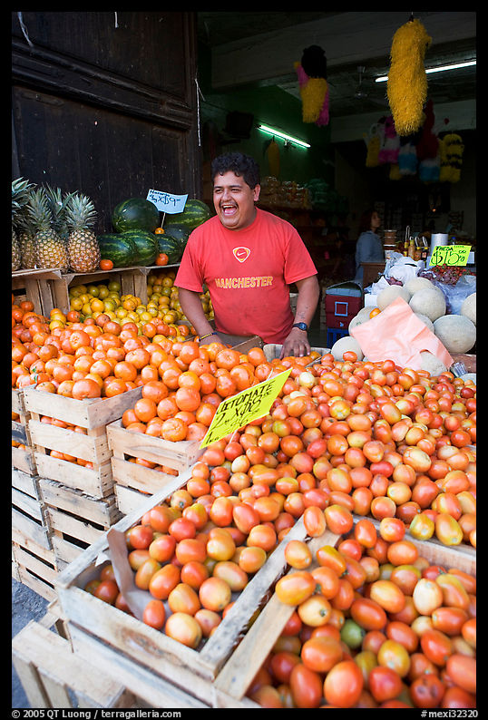 Vegetable vendor. Guanajuato, Mexico