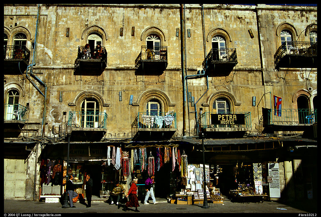 Facade of old townhouse. Jerusalem, Israel