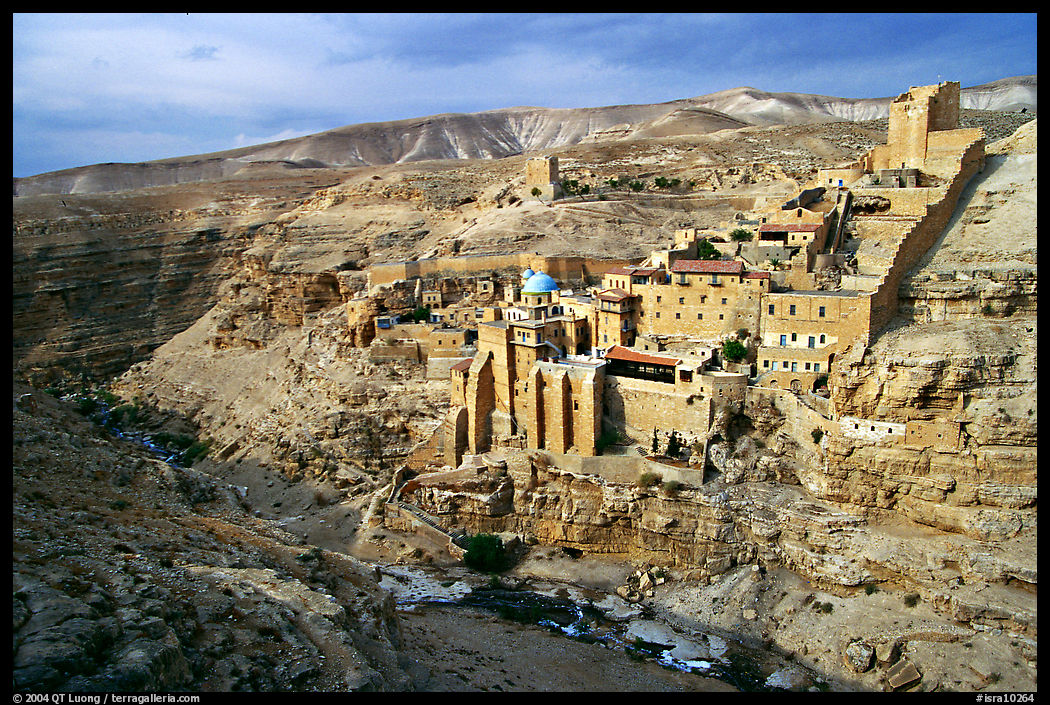 Mar Saba Monastery seen across the Kidron River. West Bank, Occupied Territories (Israel)
