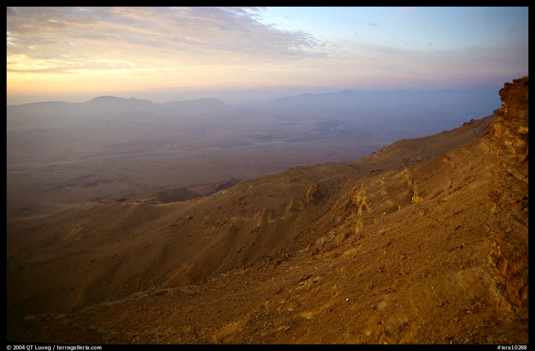 Maktesh Ramon (Wadi Ruman) Crater, sunrise. Negev Desert, Israel