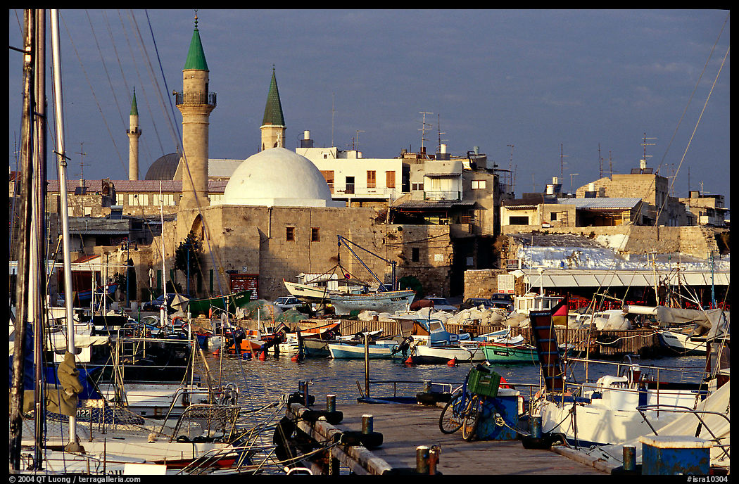 Port and Mosques, Akko (Acre). Israel
