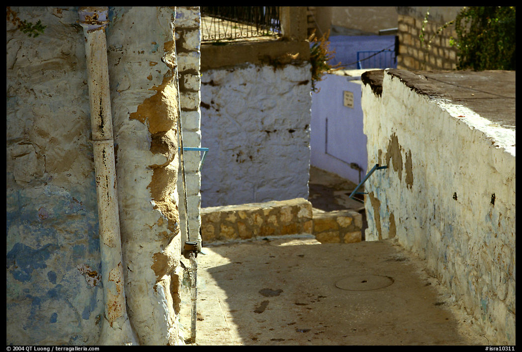 Walls and alley in the old city of Safed (Tzfat). Israel