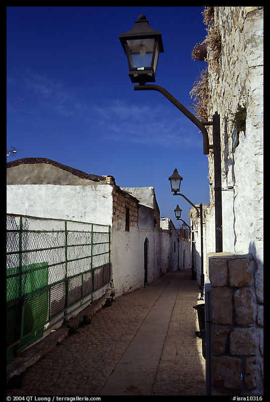 Alley with lanterns, Synagogue Quarter, Safed (Safad). Israel
