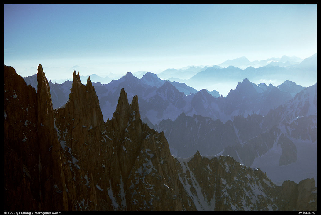 Aiguilles du Diable. Mont-Blanc range, French Alps