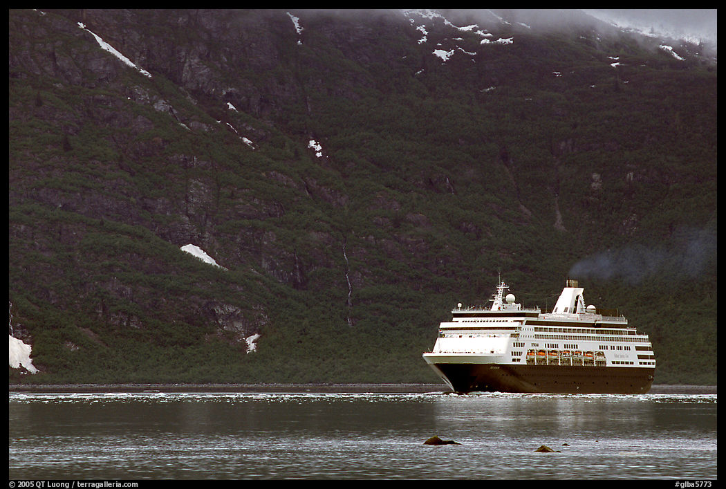 Cruise ship, East arm. Glacier Bay National Park, Alaska