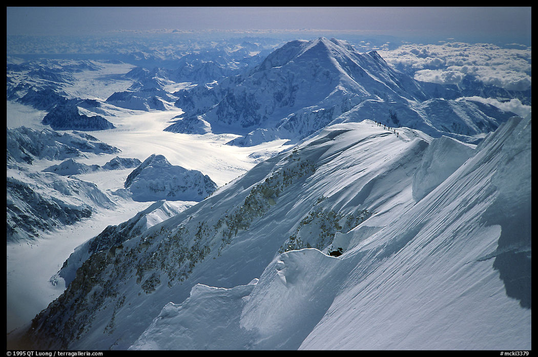 Summit ridge of Mt McKinley. Denali, Alaska