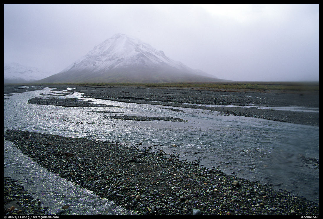 Gravel bars of the Toklat River. Denali  National Park, Alaska, USA.