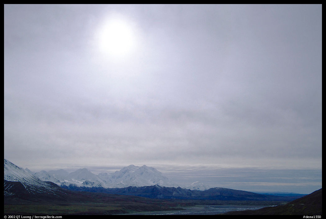 Halo above Alaska Range. Denali  National Park, Alaska, USA.