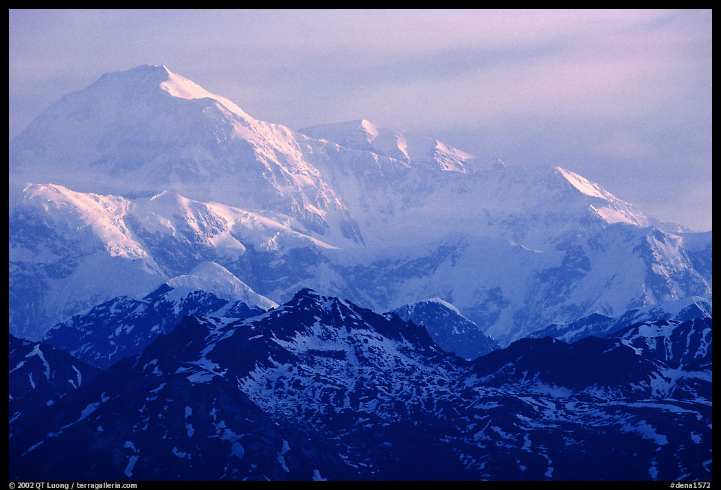 Mt Mc Kinley at sunrise from Denali State Park. Denali  National Park