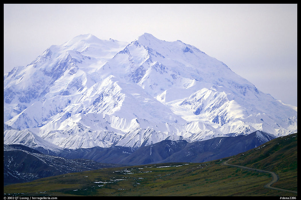 North Face of Mt McKinley above Thorofare Pass. Denali  National Park