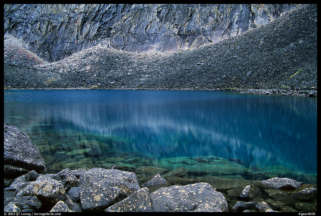 Lake I in Aquarius Valley near Arrigetch Peaks. Gates of the Arctic National Park, Alaska, USA.