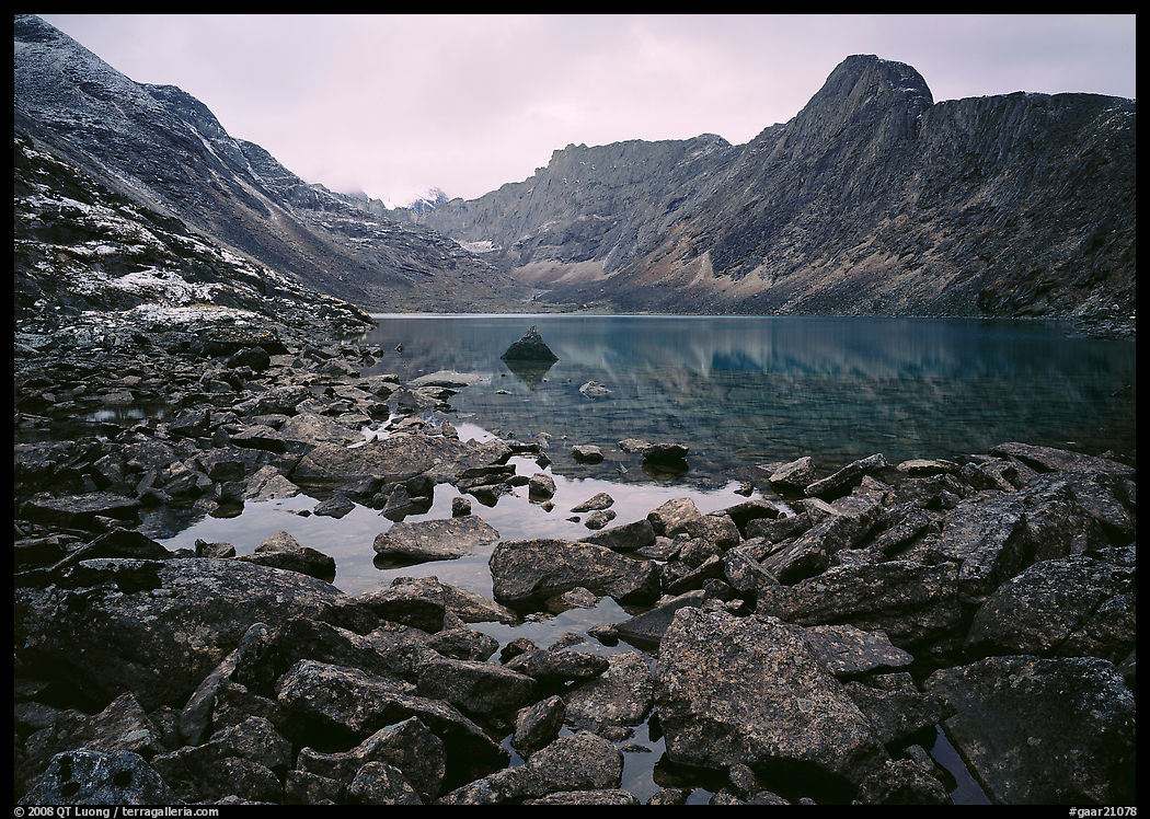 Lake II in Aquarius Valley near Arrigetch Peaks. Gates of the Arctic National Park, Alaska, USA.