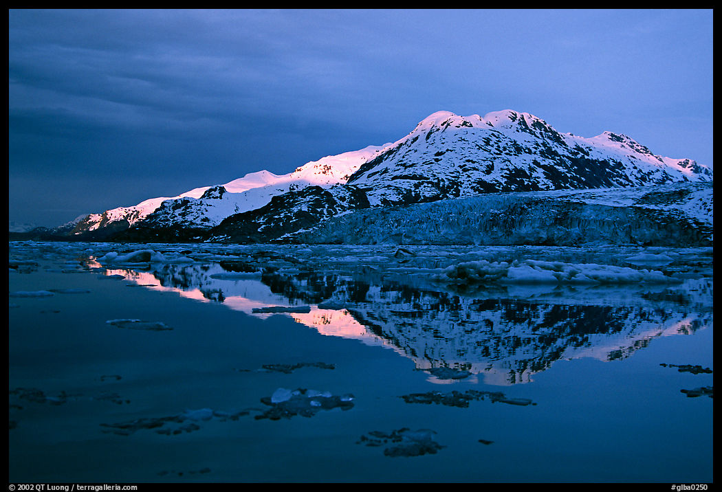 Mt Parker reflected in West arm. Glacier Bay National Park, Alaska, USA.