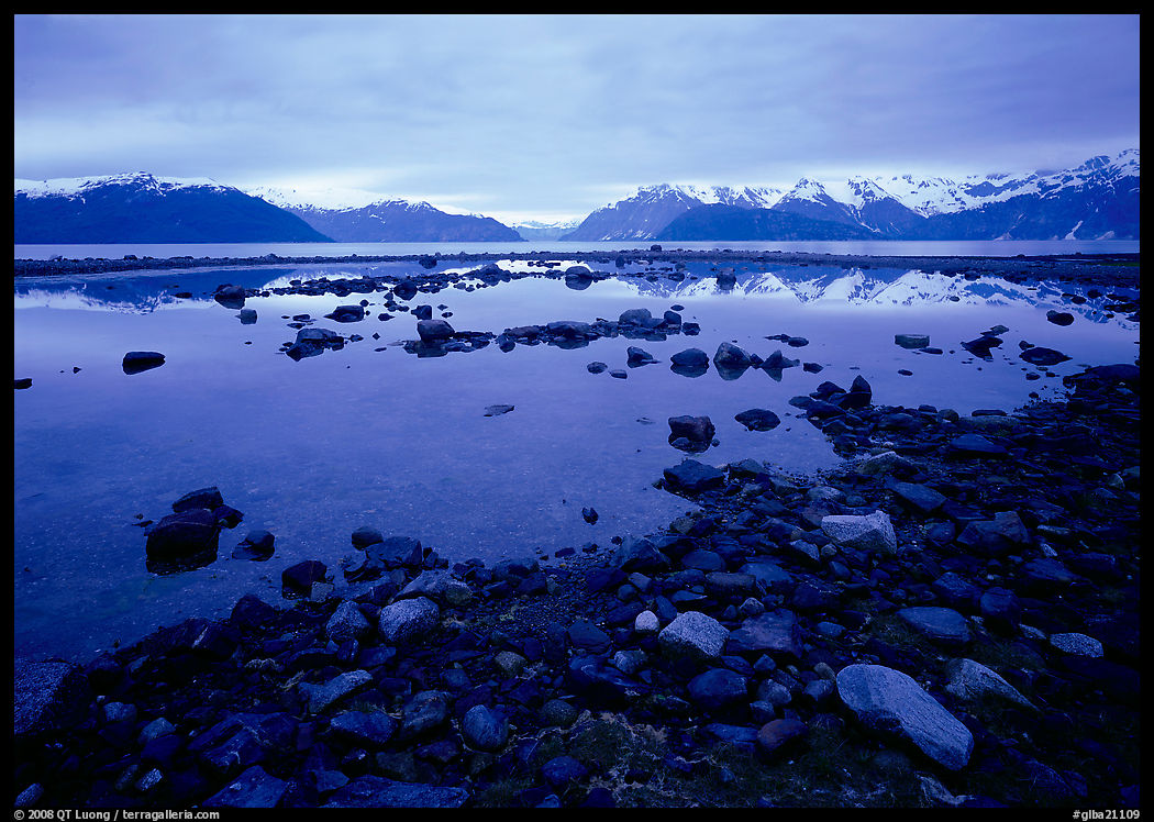 Accross the West arm from near Scidmore bay. Glacier Bay National Park, Alaska, USA.