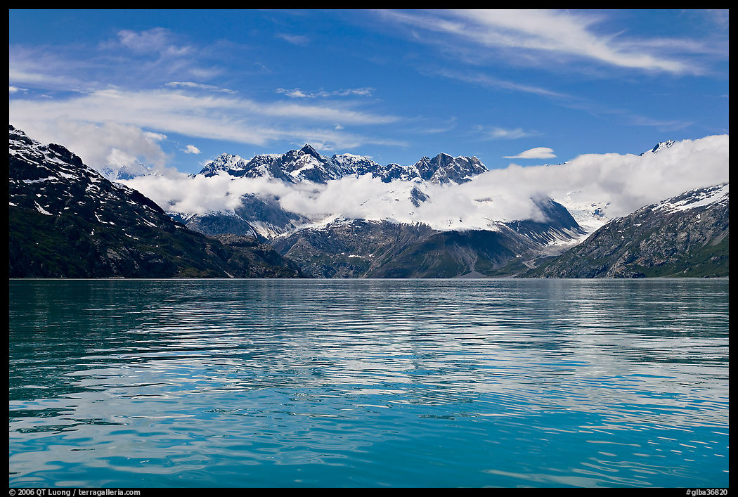 Fairweather range and reflections. Glacier Bay National Park, Alaska, USA.