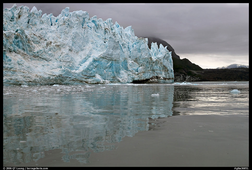 Margerie Glacier reflected in Tarr Inlet. Glacier Bay National Park, Alaska, USA.