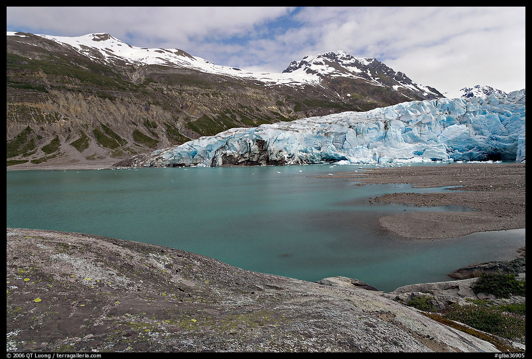 Reid Inlet and Reid Glacier. Glacier Bay National Park, Alaska, USA.