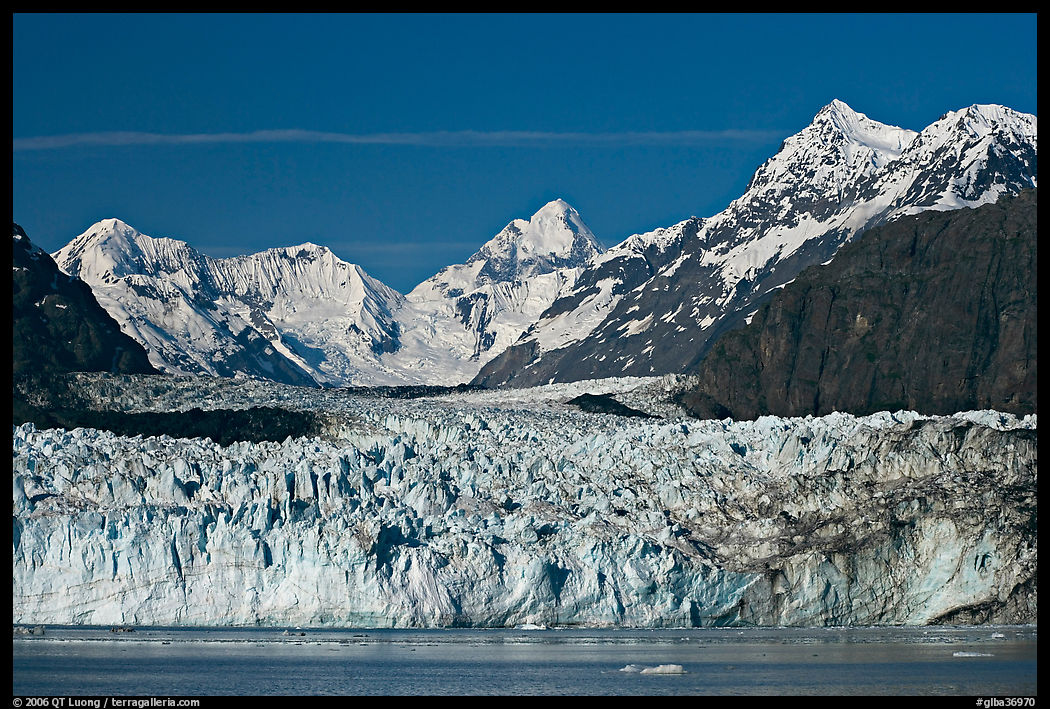 Margerie Glacier and Fairweather range. Glacier Bay National Park, Alaska, USA.