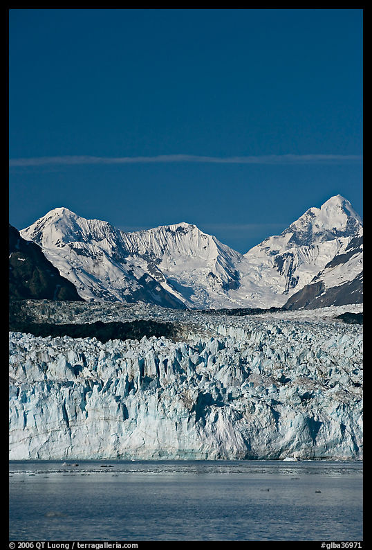 Front of Margerie Glacier and Fairweather range. Glacier Bay National Park, Alaska, USA.